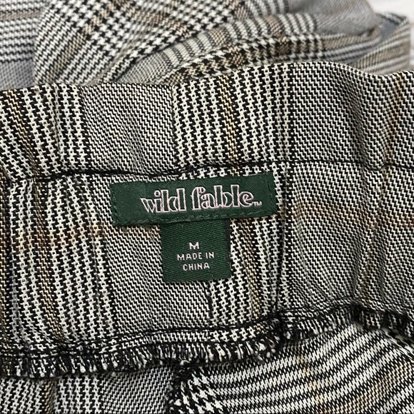 Wild Fable Black/White Plaid Houndstooth Paper Bag Waist Tapered Pants Size M - Picture 8 of 12